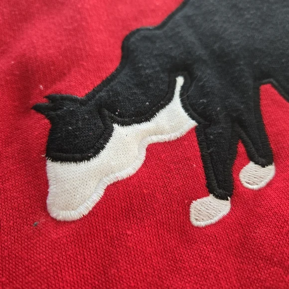 Vintage Blair Cat Vest Red Fleece Size XL Buttons Tuxedo Black Cat Lightweight - Picture 11 of 16